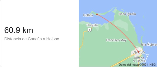 distancia de cancun a holbox